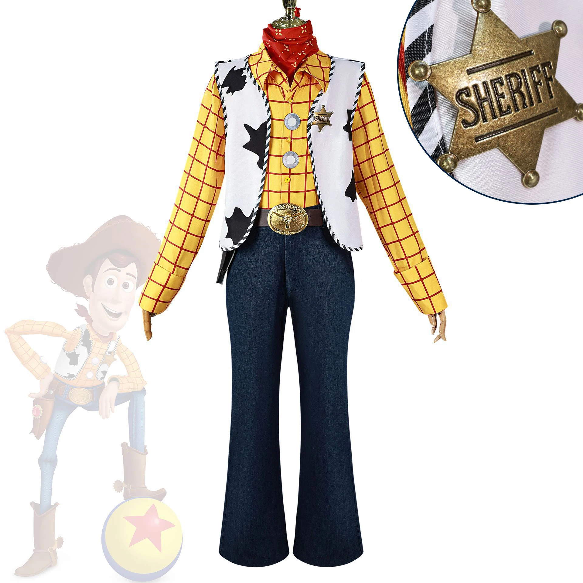 

Woody Cosplay Costumes Anime Uniform Halloween Carnival Party Outfits For Men