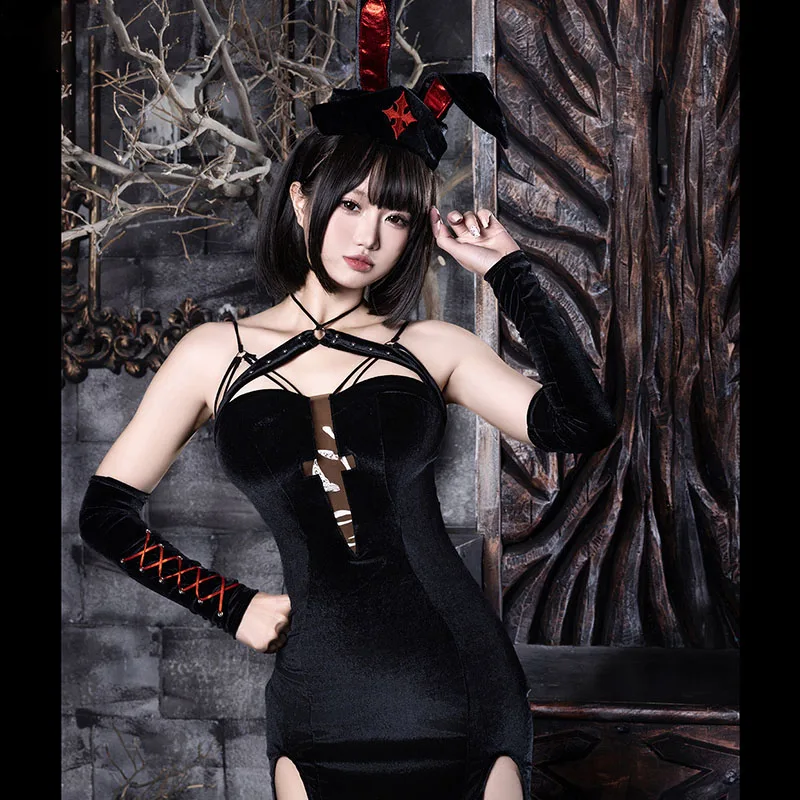 Goddess Outfit Nurse Uniform Stage Outfit Backless Jumpsuit Sexy Bunny Girl Cosplay Costume Halloween Princess Bunny Suit New