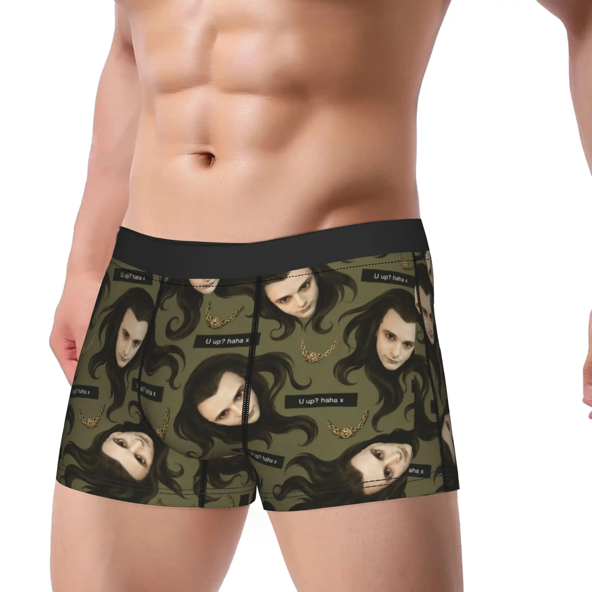 Meme Aro Vampire Twilight Underwear  Printing Boxer Shorts Hot Sale Males Panties Novelty Shorts Briefs Gift Idea