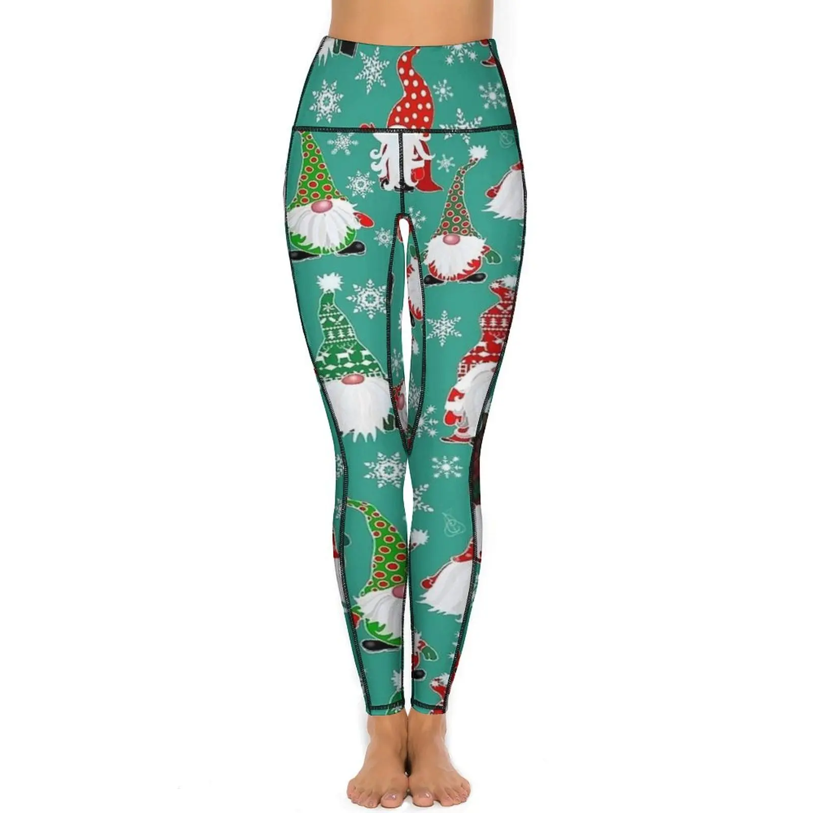 Natal gnomos leggings sexy festivo gonks push up calças de yoga doce elástico leggins senhora personalizado fitness esporte legging