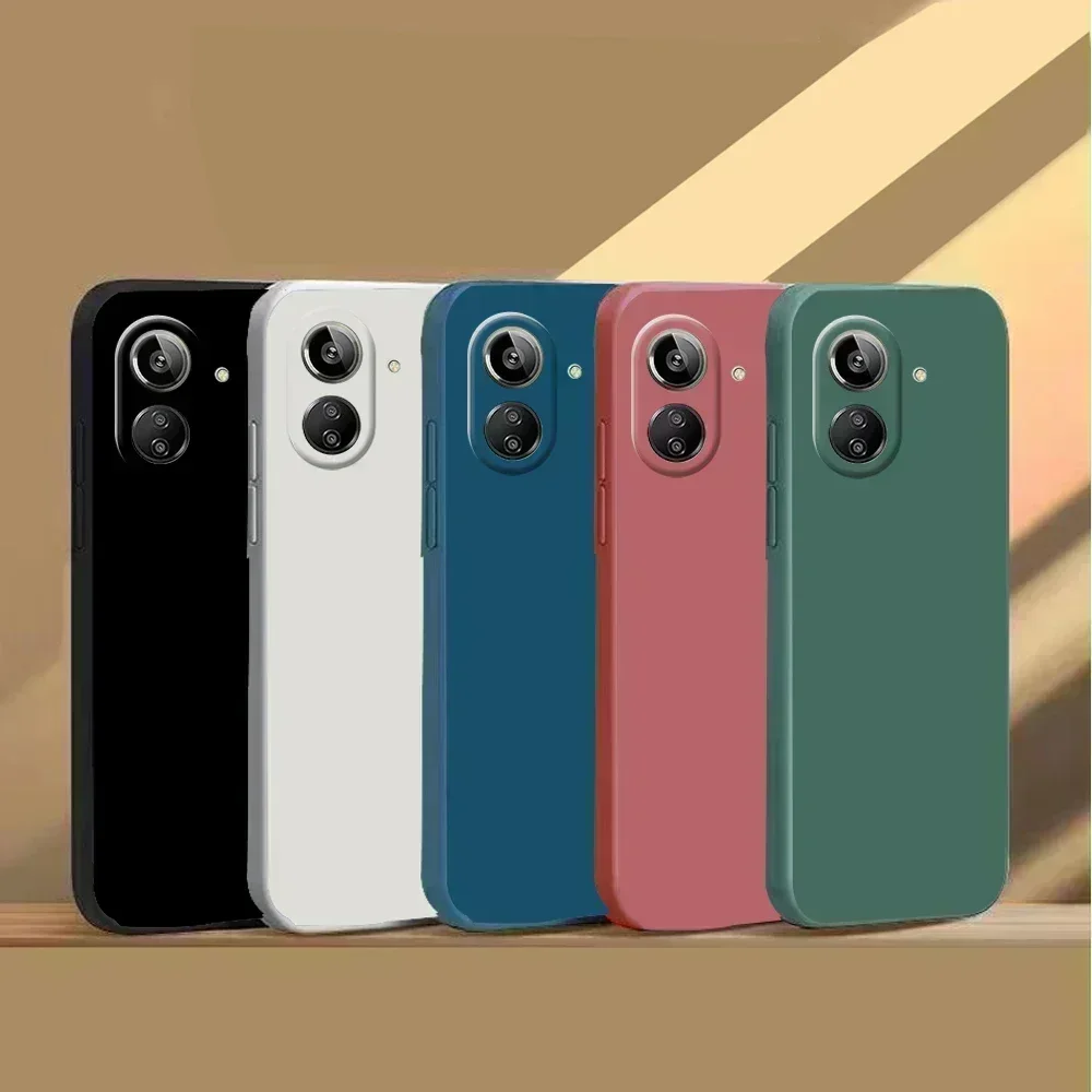 Casing ponsel silikon cair mewah, penutup belakang pelindung tahan guncangan TPU untuk Xiaomi Redmi 13C 13 c Cover