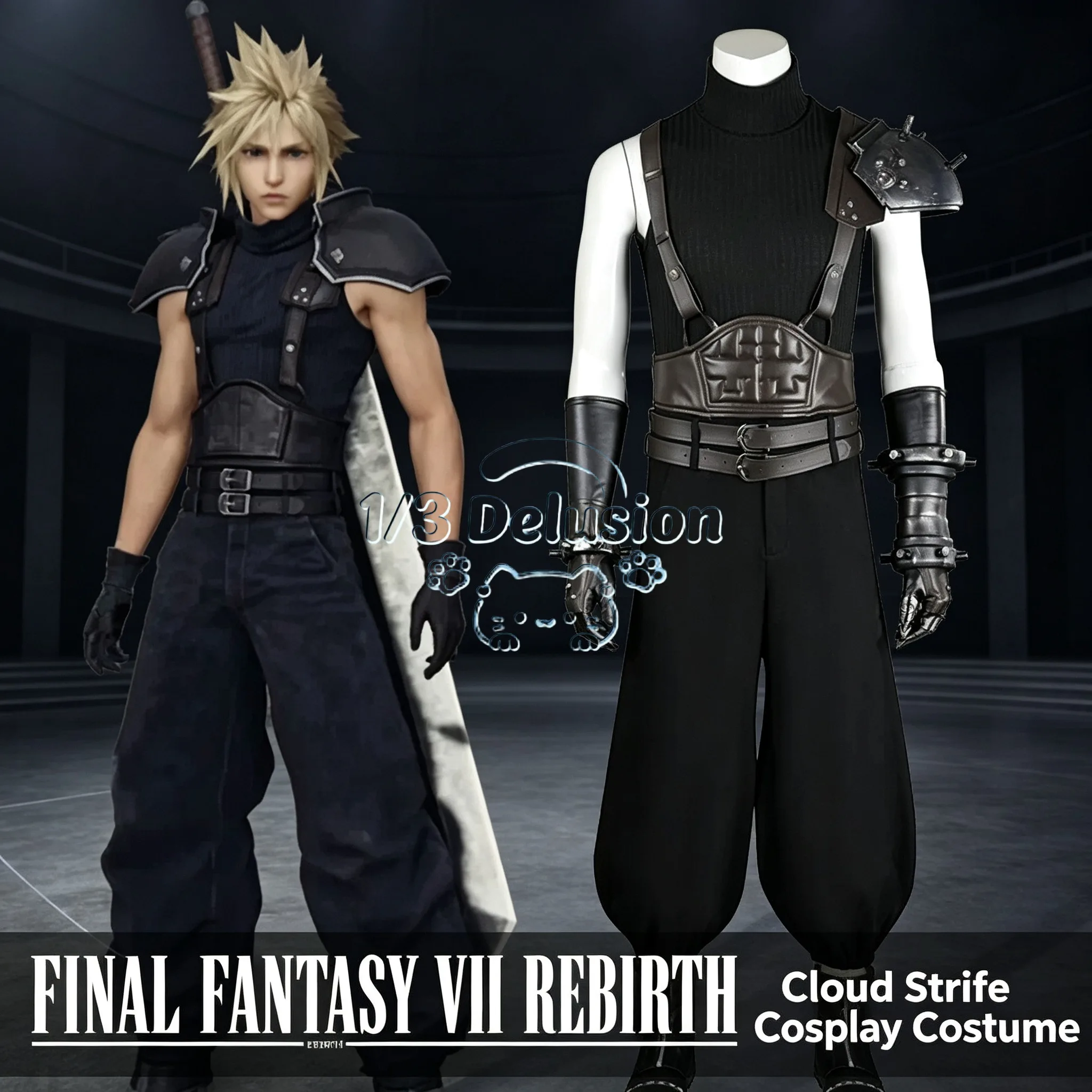 Anime Cosplay Characters - Final Fantasy VII Rebirth FF7 Cloud