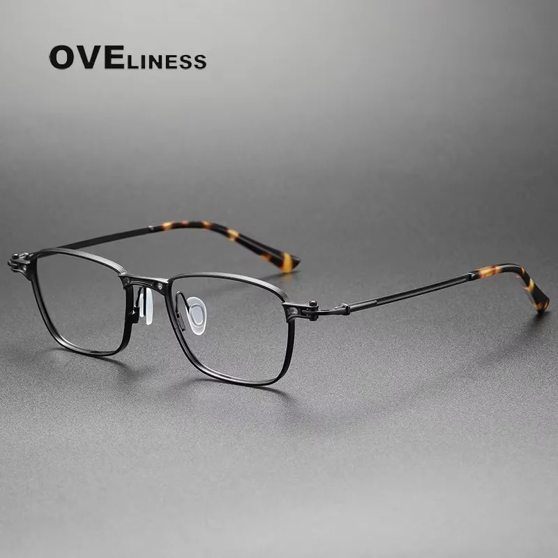 

2026 Pure Titanium Glasses Frame for Men Square Eyewear Male Full Retro Eyeglasses Frames High Quality Vintage Spectacles