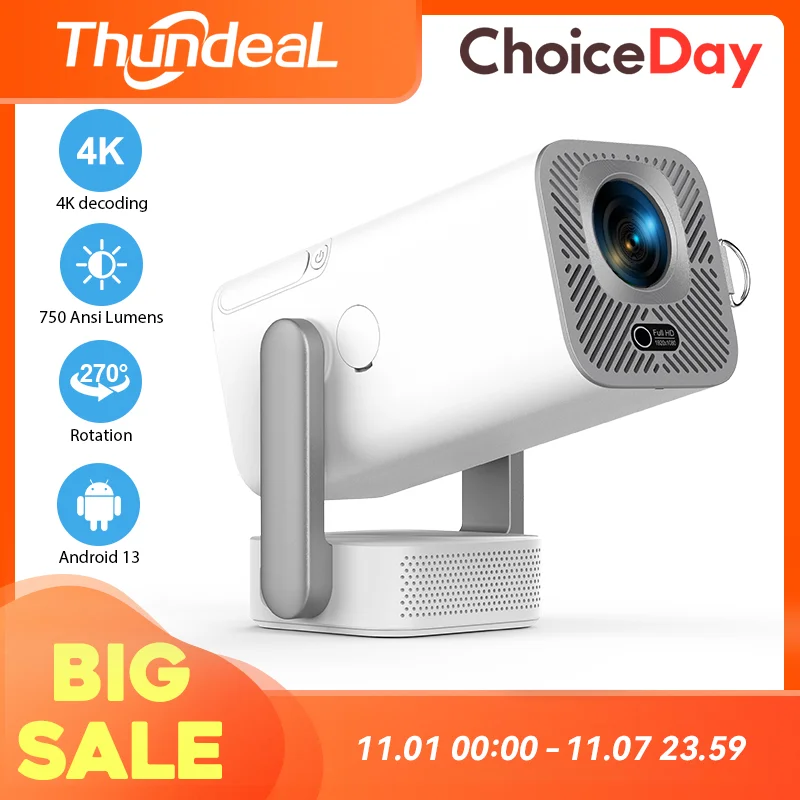 جهاز عرض ThundeaL عالي الدقة TD80Pro 1080P 4K Projetor 750Ansi Mini Portable Proyector TD80 Pro TD80W ترقية فيديو الفيلم المنزلي #1