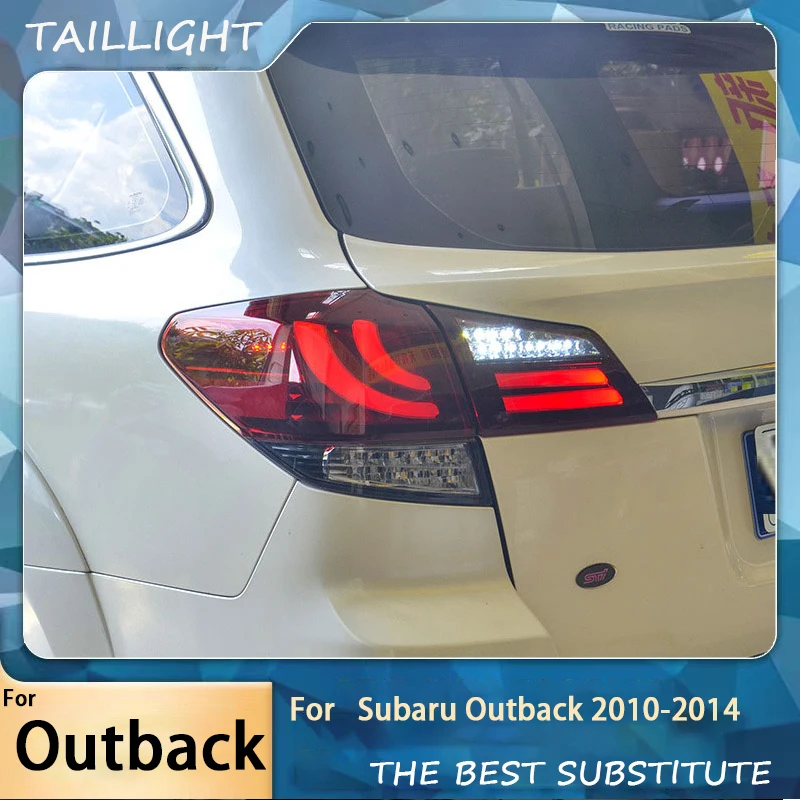 Car Lights for Subaru Outback LED Tail Light 2010-2014 Outback Rear Stop Lamp Brake Signal DRL Reverse Automotive Accessories