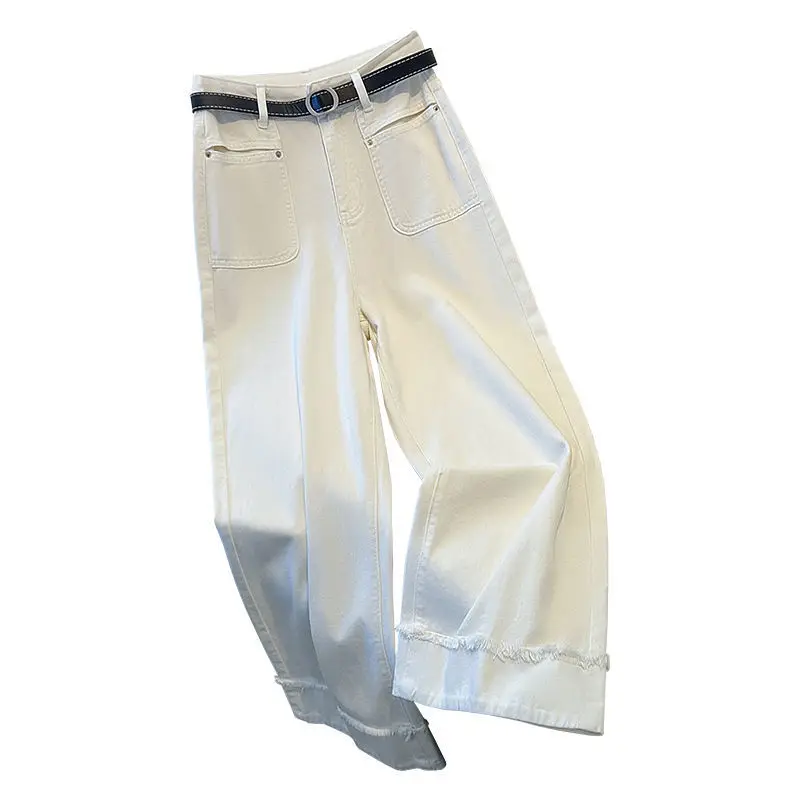 

Jean Straight Women Trousers Women'S Wide Leg Jeans Western Cowgirl American Style Retro Vintage Female Denim Fashion Goth