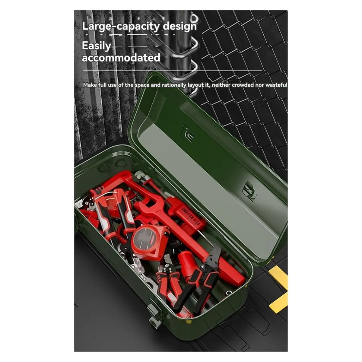 STOCK-Multifunctional Hardware Toolbox Home Toolbox Large Capacity Industrial Grade Electrician'S Special Portable Metal Box