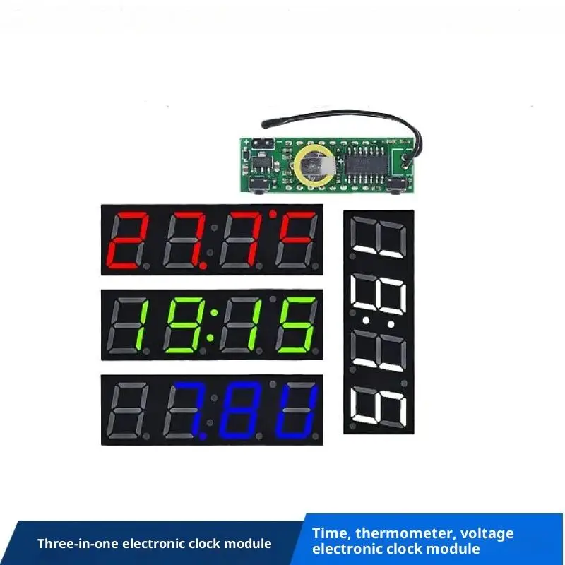 Digital Clock Temperature Voltage Module DIY Time/Thermomet/Voltmeter Car Clock Modification RX8025T Chip