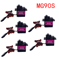 MG90S Servo 1/3/5/10/50 Pcs All Metal Gear Upgraded Version 9g SG90 For Airplane Helicopter Car Boat MG90 9G Trex 450 RC