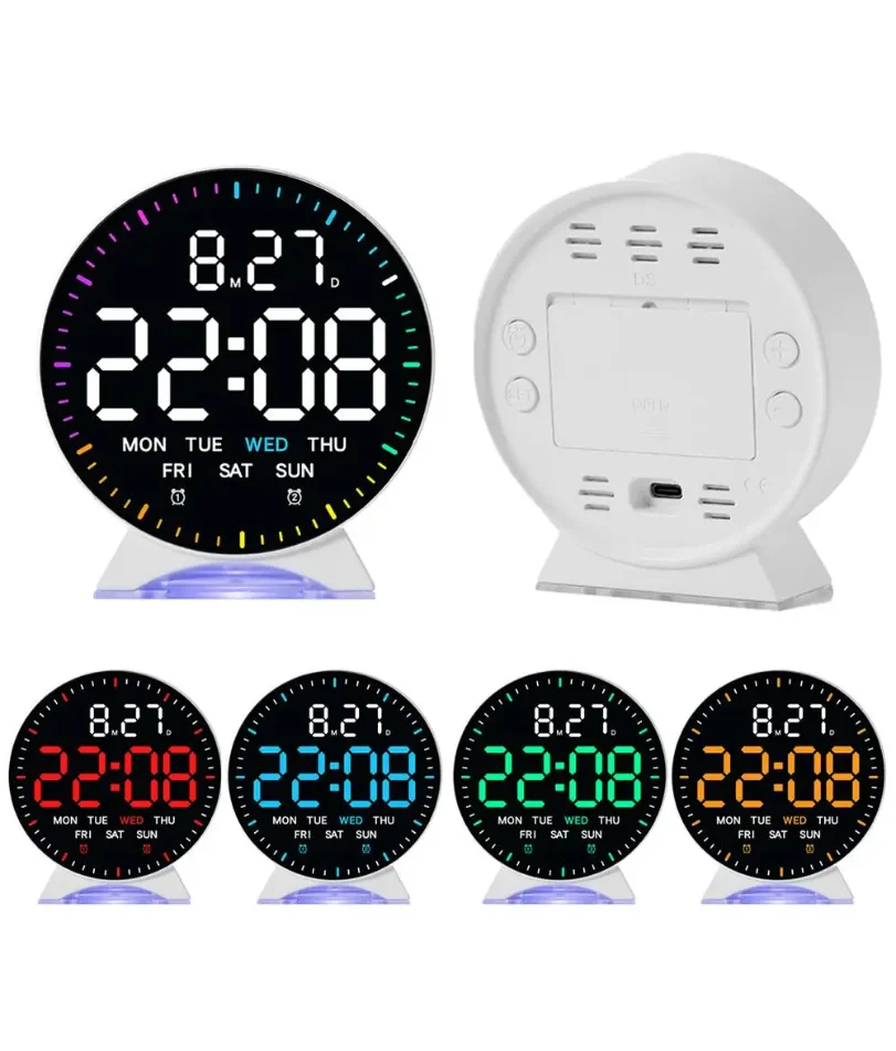 

LED Digital Wall Clocks Multifunctional Electronic Clock Alarm Clock High-definition Display Multiple Brightness Night Light