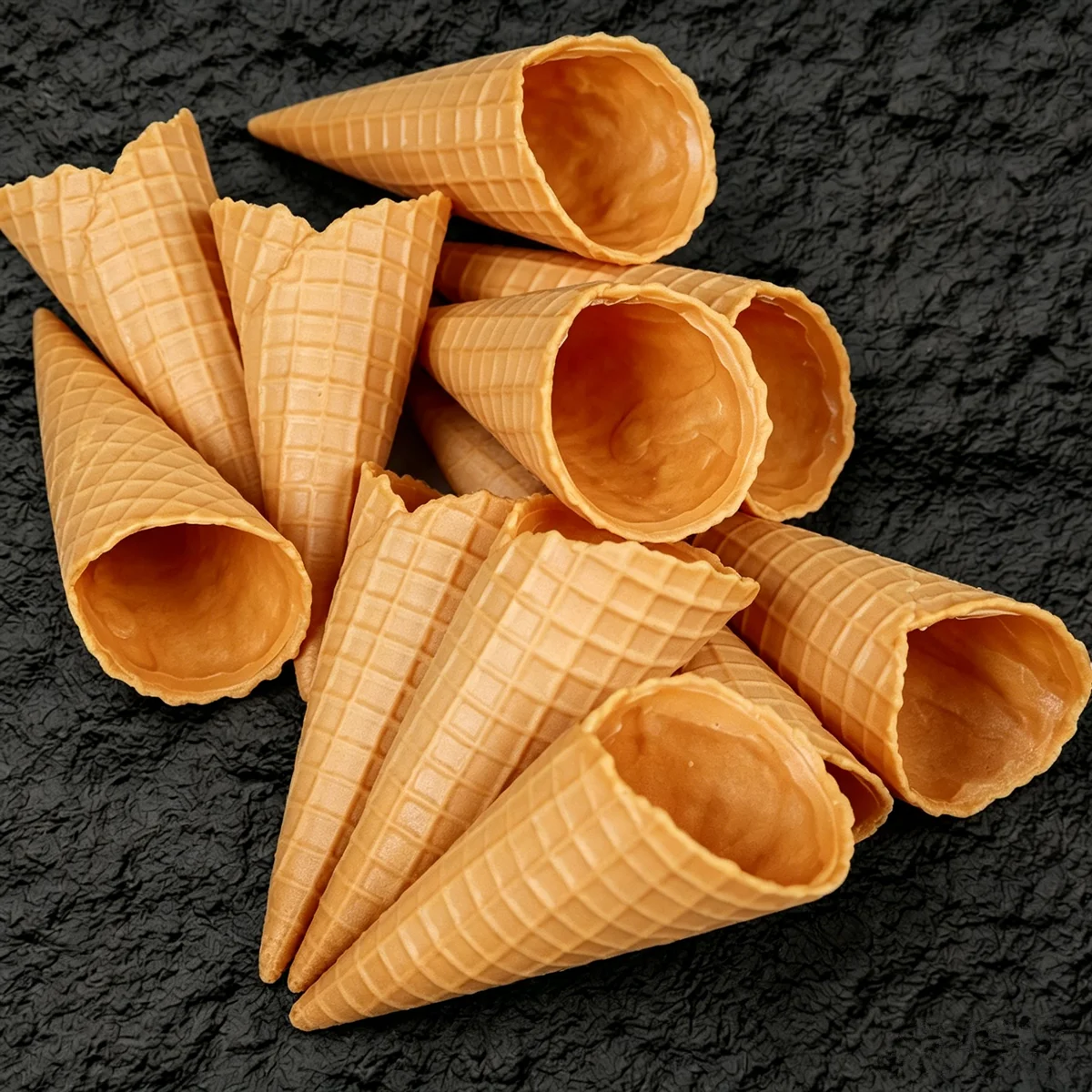 5/16/50 Stück künstliche Eistüten, künstliche Eiswaffel-Tüten, realistische Simulation, knuspriges Waffelmodell, Requisiten für Lebensmittelfotografie – Detail 6