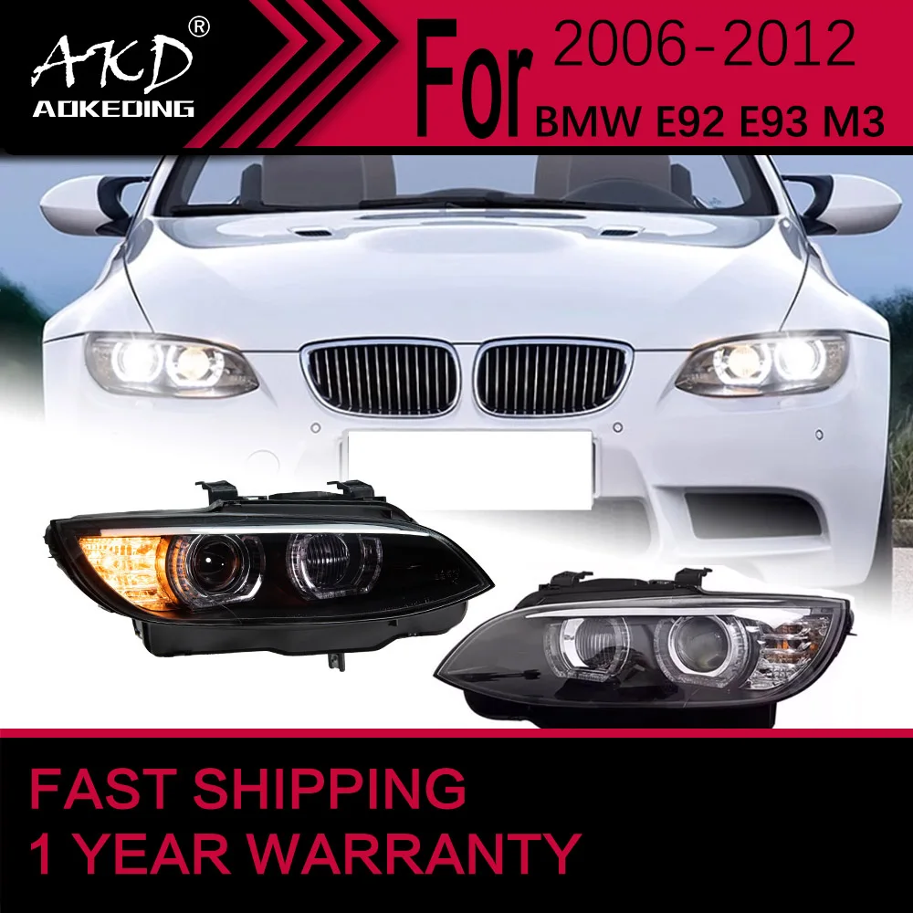 Car Lights for BMW M3 E92 E93 LED Headlight 2006-2012 E93 330I 335I Head Lamp Drl Projector Lens Automotive