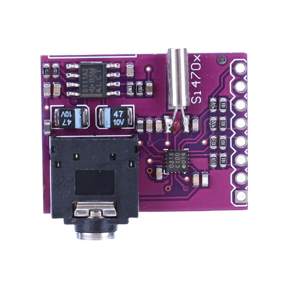 Si4703 FM Radio Tuner Evaluation Board with Headphone Jack RDS Capability for Arduino Development Projects