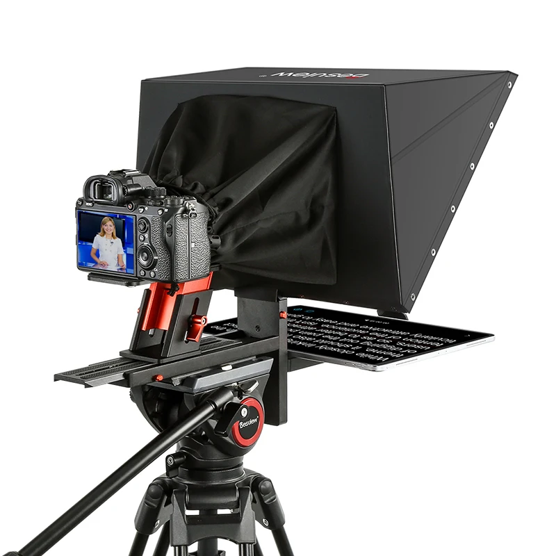 Desview TP170 Big Size Universal Teleprompter 17 Inches Tablet and Monitor HD Display with Portable Case