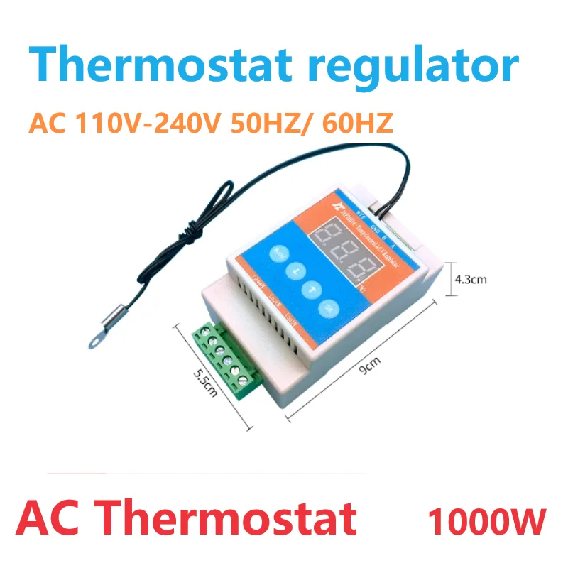 AC 110V 220V thermostat temperature control LED digital Regulator voltage FAN Chassis motor governor Speed regulation heating