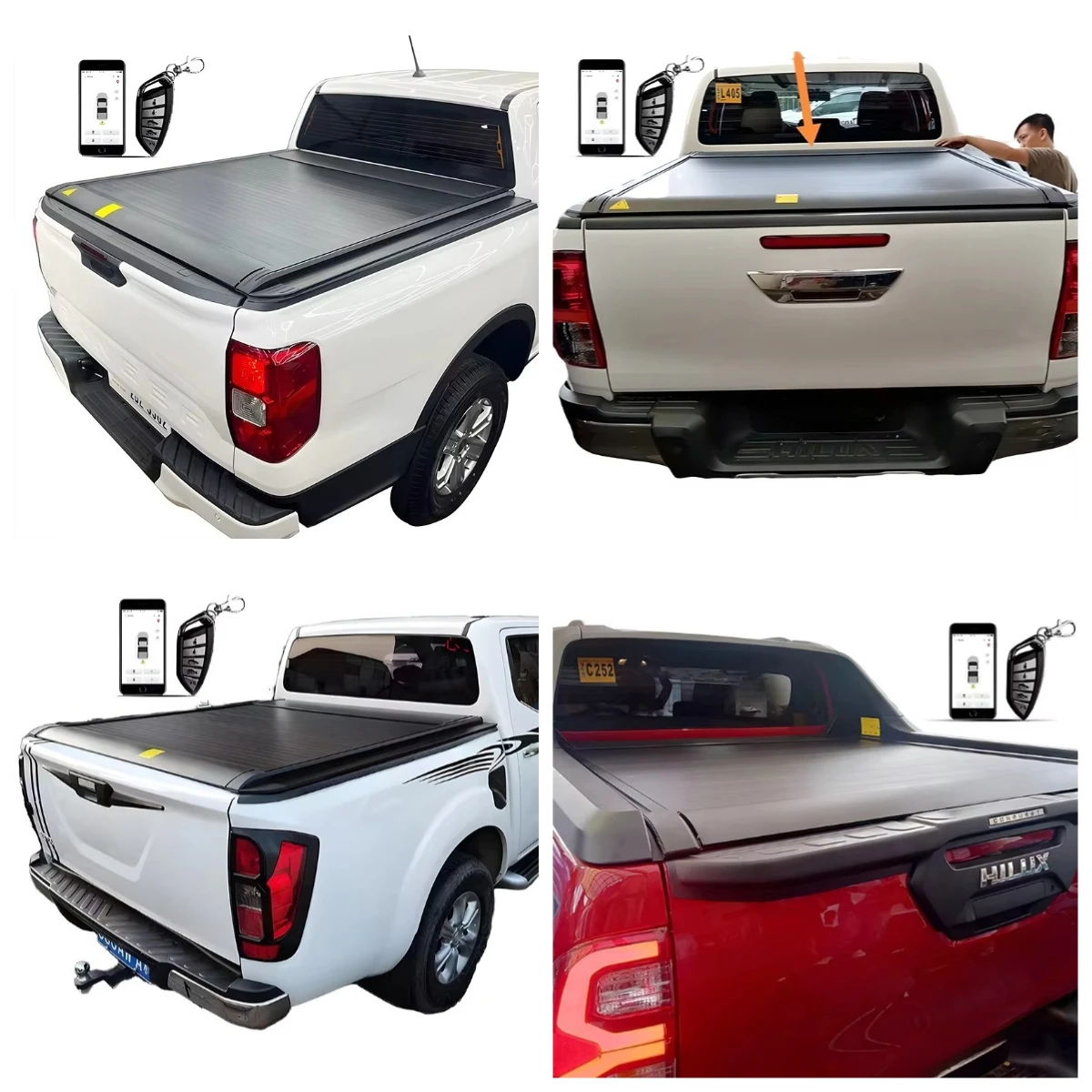 

STLF Electric Pickup Roller Shutter Tonneau Cover For VW Amarok Bt50 Bt-50 Hilux Revo Ranger Xlt Navara Np300 Triton L200 Dmax