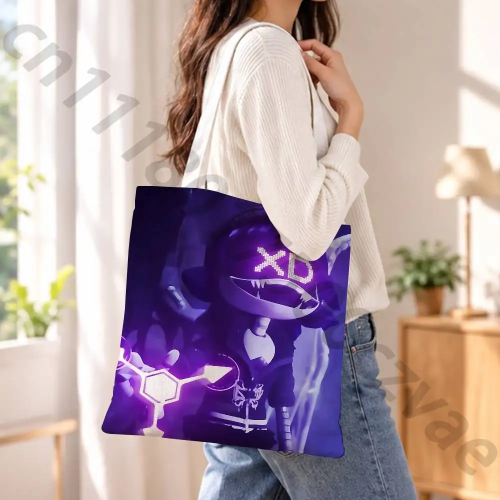 M-Murder Drones UZI Reusable Fashionable Backpack Multifunctional Handbag Canvas Shopping Bag