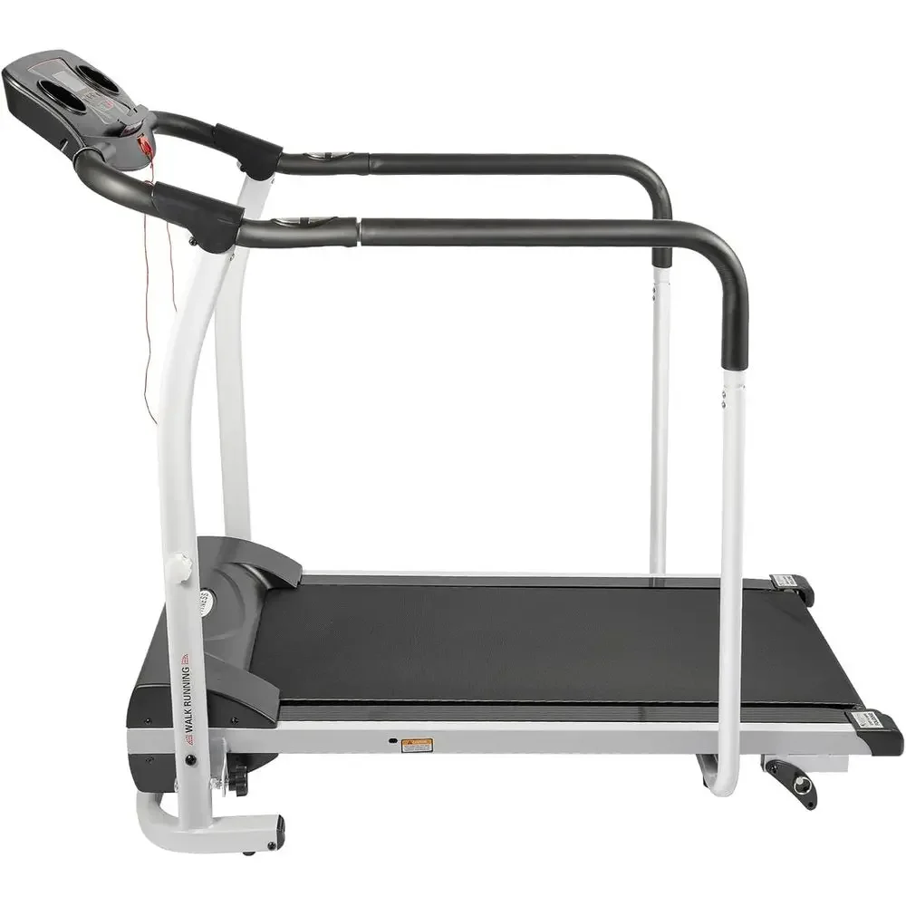 

Full-Length Handrails, Heart Rate Monitor, LCD Display Senior-Friendly Treadmill for Home or Rehab Use, 300 lbs Capacity