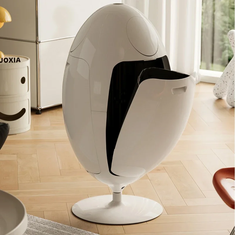 

Dinosaur Egg Sofa Stand Unique Design Table Floor Trash Bin Corner Storage Stand Eco-friendly ABS Trash Can 360-degree Rotation