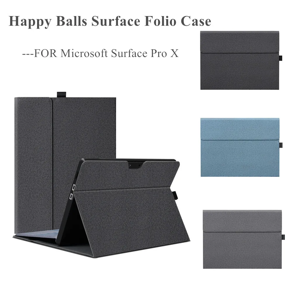 Surface Pro X Case with Stylus Holder Protective Cover Multiple Angle Viewing Folio Case for Microsoft Surface Pro X 13