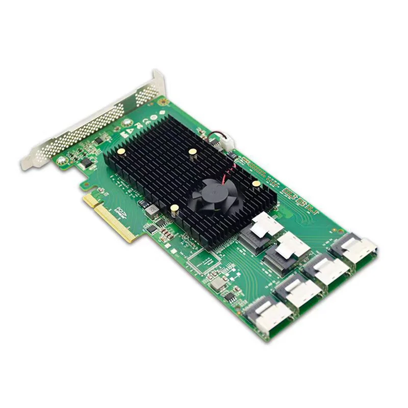 A08E-Pcie X8 To 6-Port SFF-8087 SAS/SATA 6Gb/S HBA Controller Card Pcie X8 To SFF-8087 Adapter Card