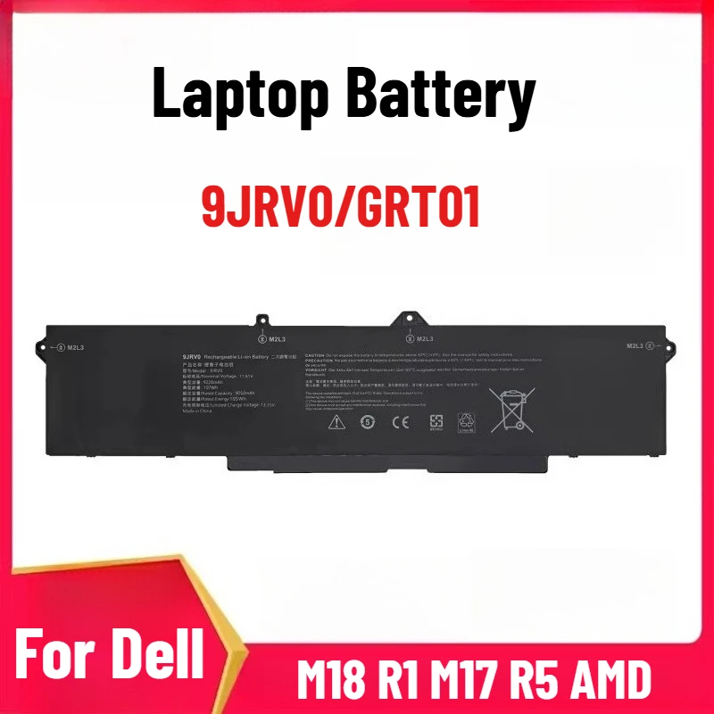 

For Dell Alienware M18 R1 M17 R5 AMD Laptop Battery 9JRV0/GRT01