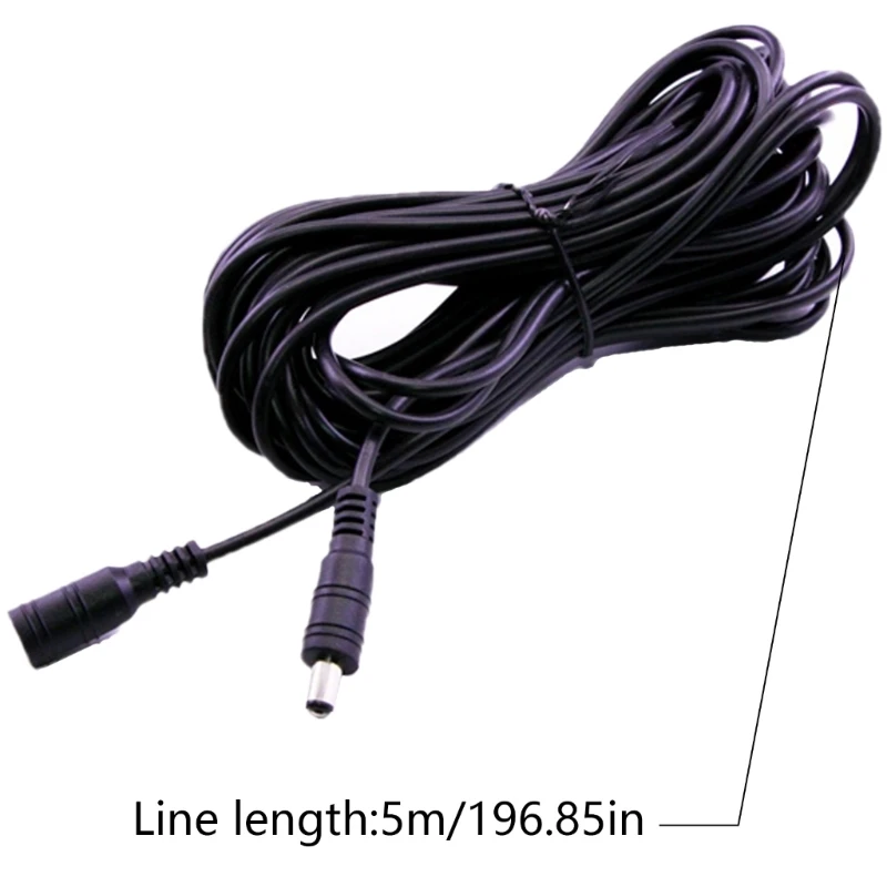 Cavo alimentazione da 5,5x2,1 mm a 5,5x2,1 mm da femmina a maschio per telecamere sicurezza CCTV