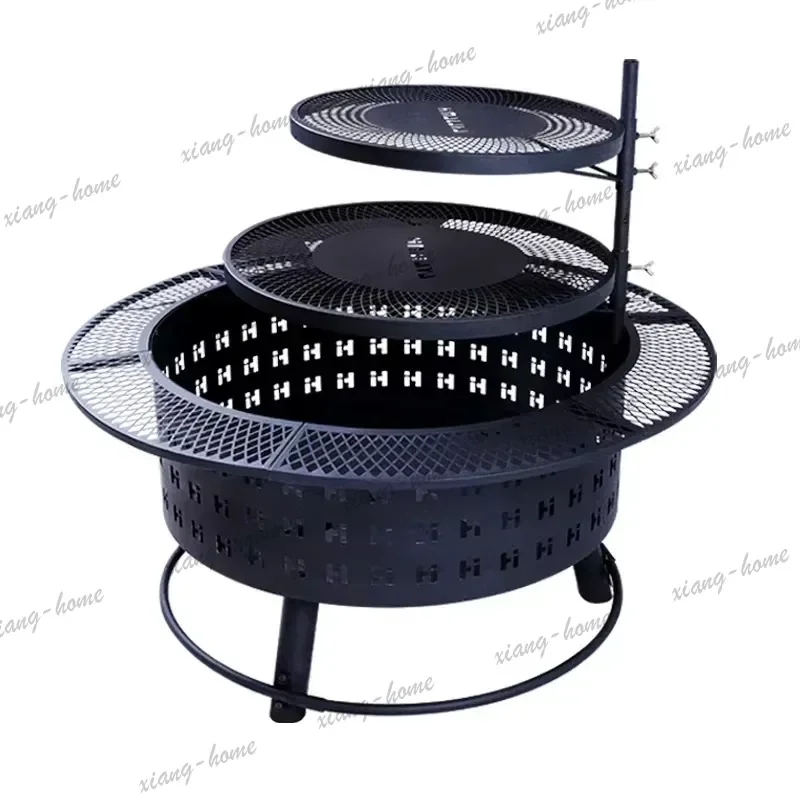 FG 2026 Outdoor Fire Pit & Patio Wood Burning Stove - Camping Bonfire Grill Portable Campfire Heater For Home Heating Camping Fi