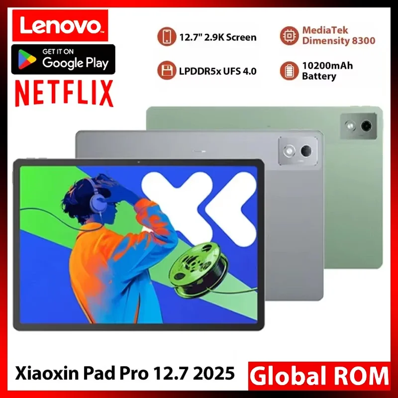 Original Lenovo Xiaoxin Pad Pro 2025 2.9k Resolution 144Hz LCD MTK Dimensity 8300 12.7inch Big Tablet 10200mAh WIFI Android