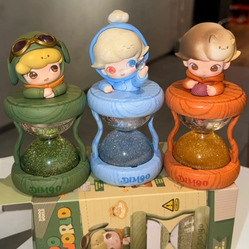 

Pop Mart Dimoo Memories World Series Glowing Hourglass Blind Box Collectible Desktop Ornament Mystery Box Girls Customized Gift