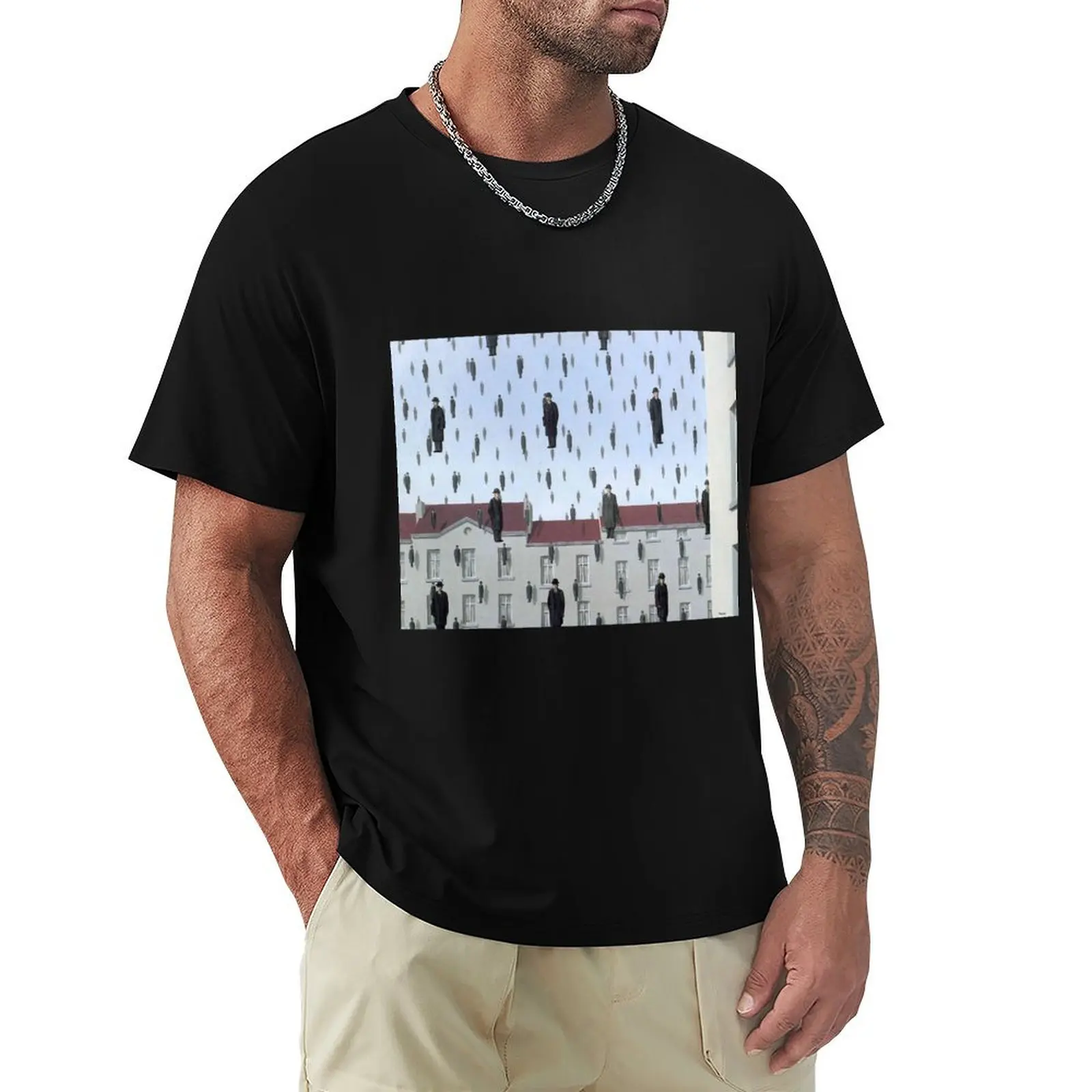 rené magritte Merging Lightness and Symbolism art and gift for sales T-Shirt Daily Work Short Sleeve Top