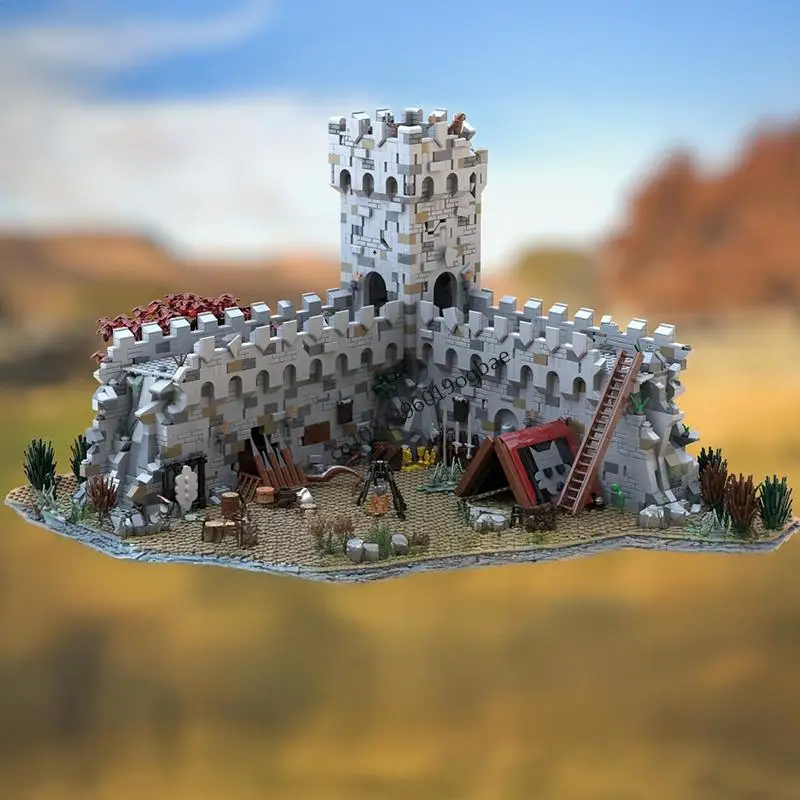 

Новинка, 4045 шт., Moc, европейский средневековый вид на улицу, бандитский лагерь, модель «Старые руины», креативные идеи «сделай сам», детские игрушки, подарки на день рождения, блоки