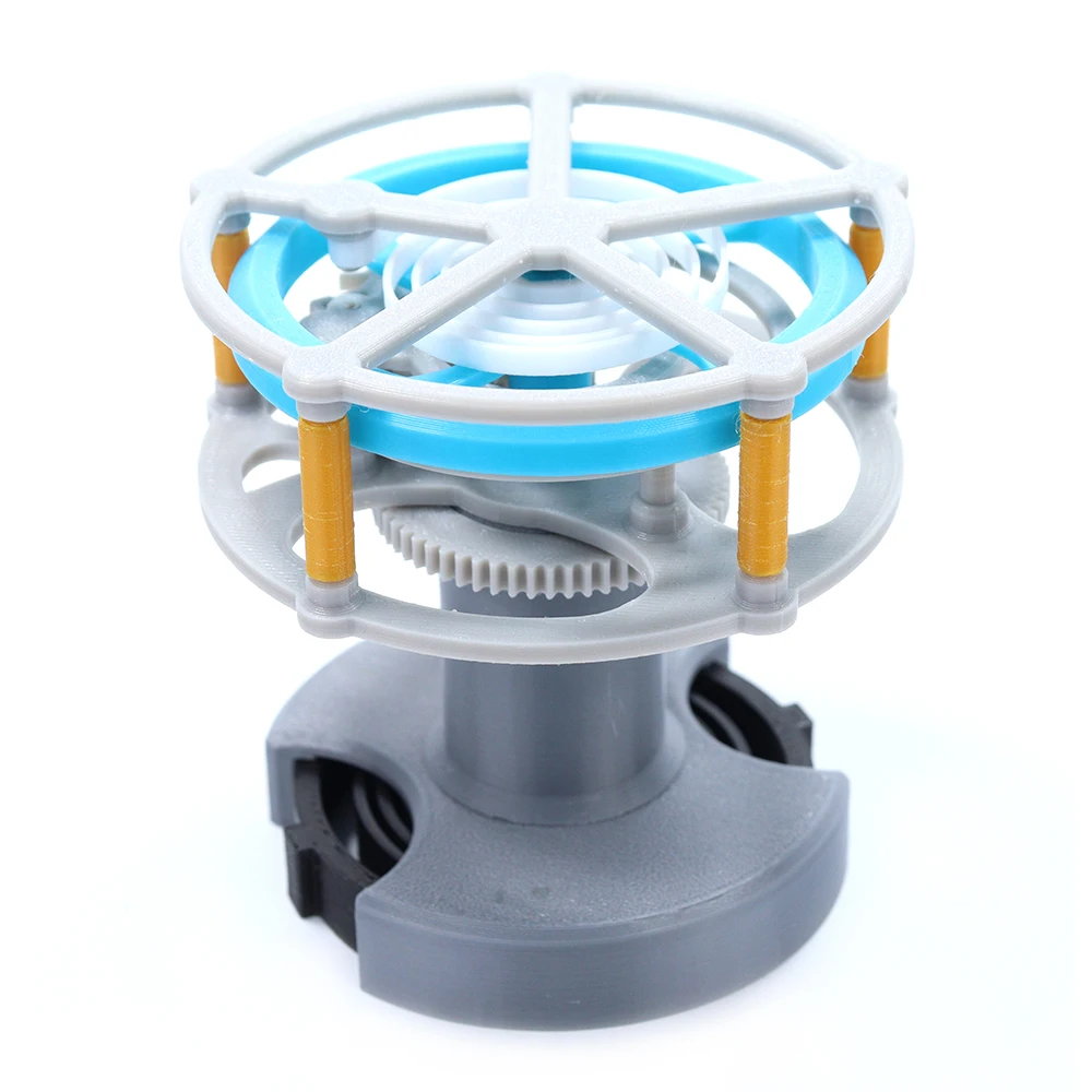 Picture 3: Tourbillon 3D printing model Mechanical Clockwork clock Handmade Decompress toys tabletop decoration STEM education Maker DIY
