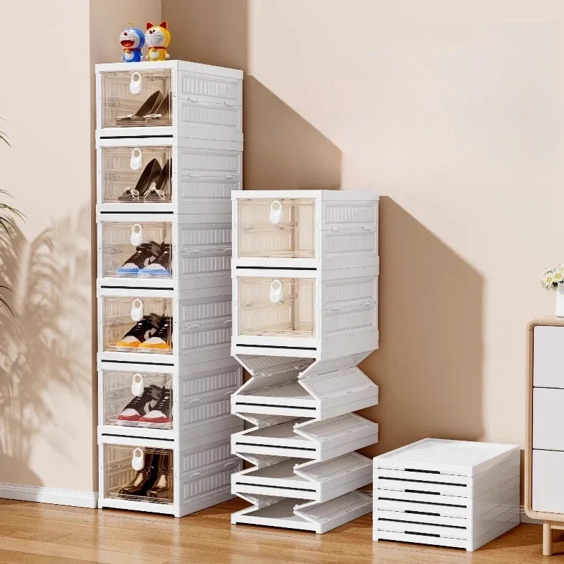 White Foldable Shoes Rack Multi Layer Small Ultrathin Luxury Shoes Rack Multifunctional Storage Zapatero Cabinet Furniture