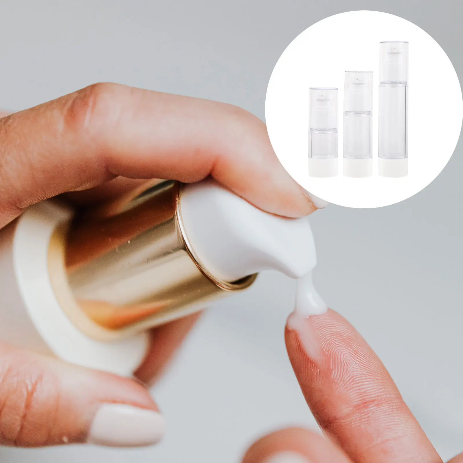 

3pcs Travel Bottles Set Portable Cosmetics Containers for Shampoo Lotion Cream Moisturizer Refillable Toiletries Storage Bottles