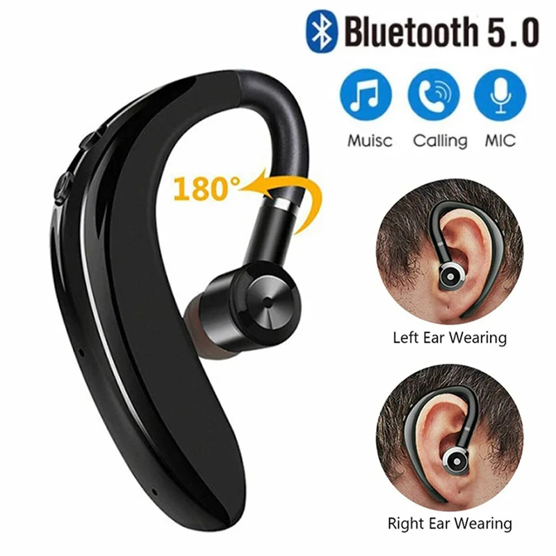 S109 TWS Wireless Earphones Mini Headphone Bluetooth 5.0 Ear-Hook Touch Control Business Headset Sports Earbuds for Smart phone