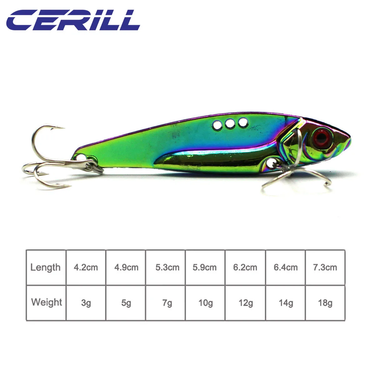 Cerill 3g 5g 7g 10g 12g 14g 18g Spinner Metal Vib Fishing Lure Vibration Hard Jigging Bait Wobbler Artificial Pike Swimbait Bass