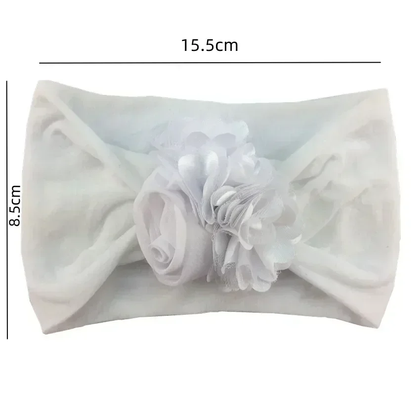 Kids Headwear Soft Stretch Flower Headband Knot Wide Nylon Headwraps Baby Girls Hair Bands Photo Props for Newborn Accessories