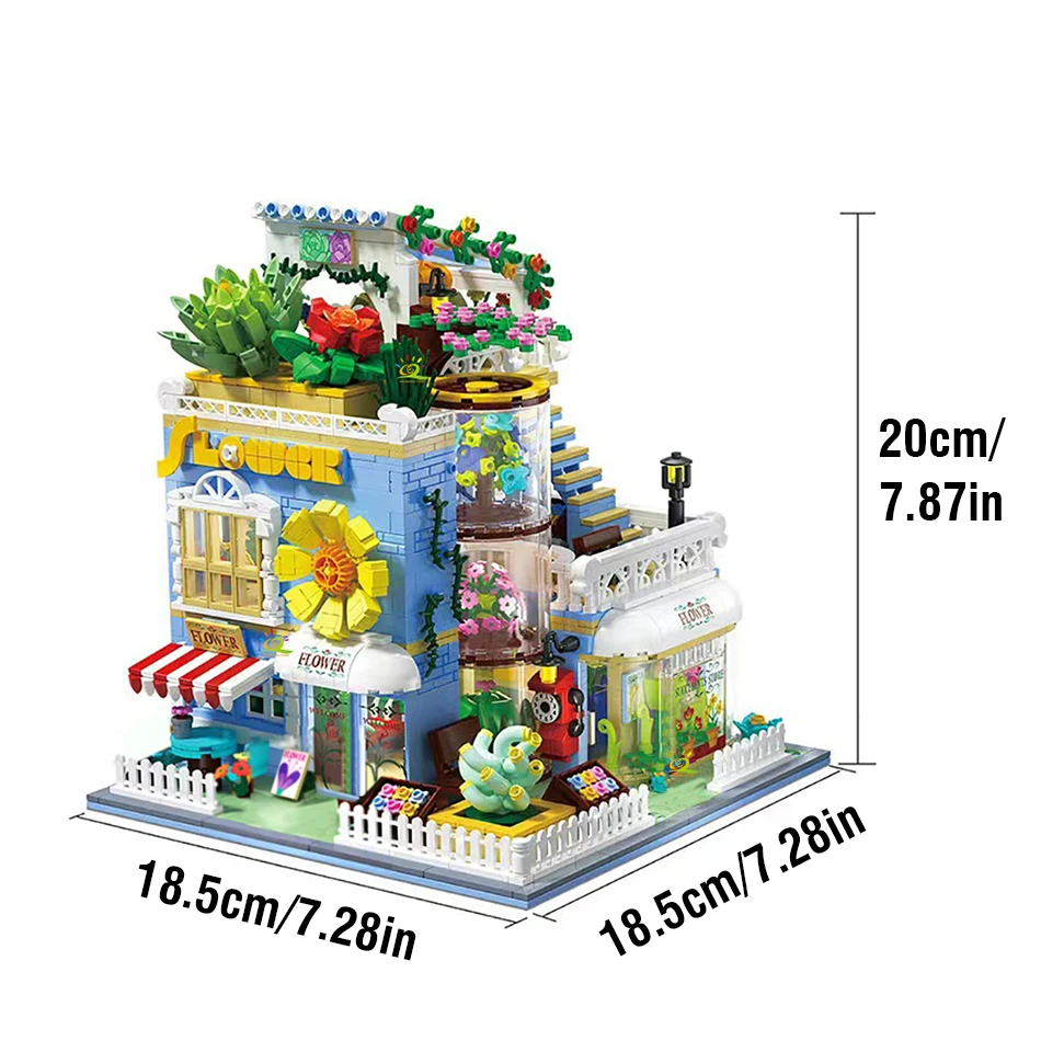 Fai da te succulente negozio Design creativo Building Blocks casa dei fiori architettura modello mattoni blocchi Puzzle giocattoli per bambini regali