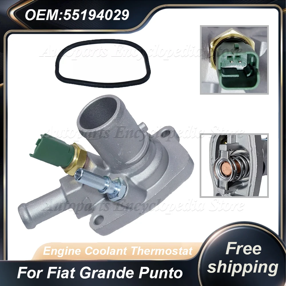 

Car Engine Coolant Thermostat 55194029 For Alfa Romeo 55202176 For Fiat 500 Grande Punto 55193669 01338271 55593508