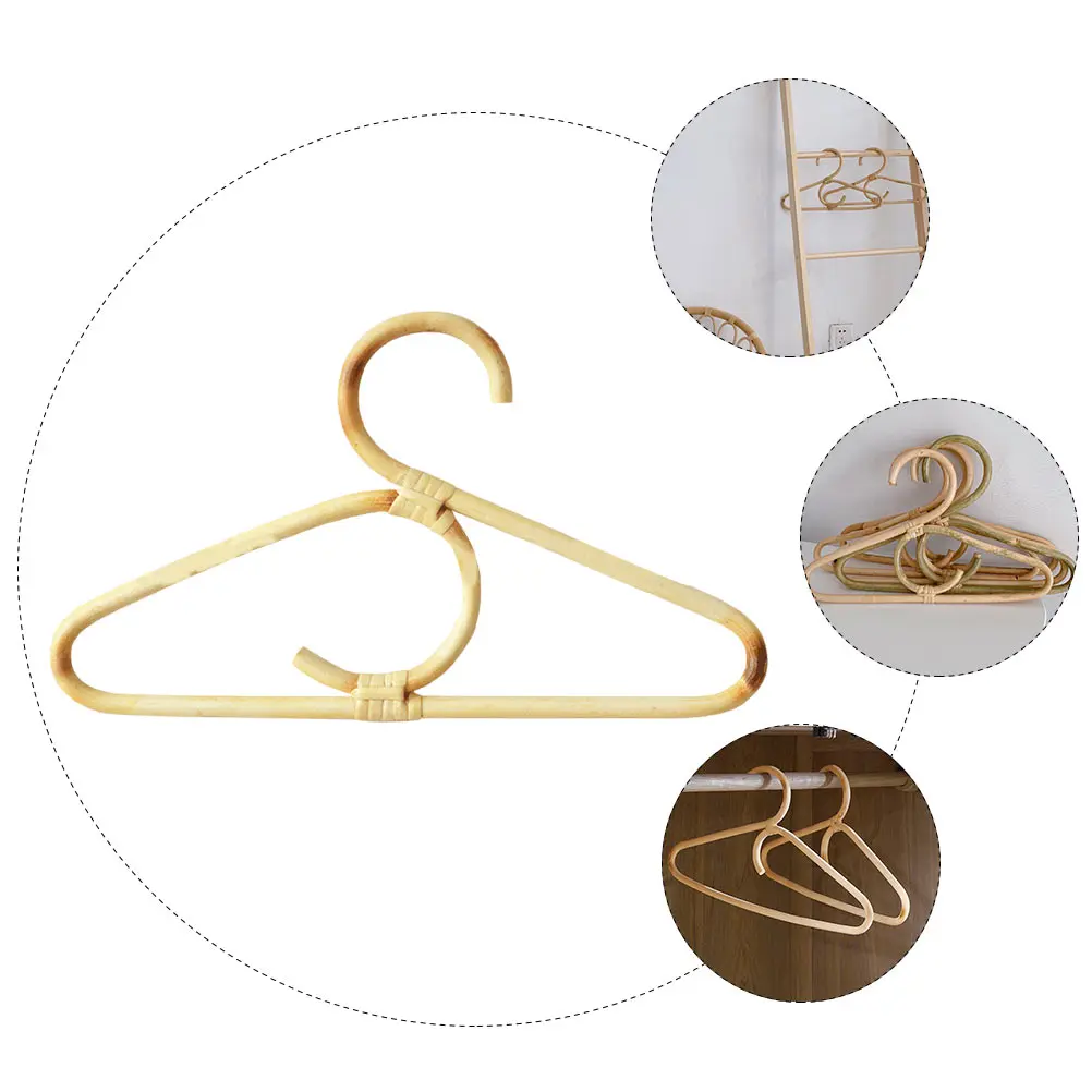 

Rattan Clothes Hanger Drying Rack Closet ganizer Natural Material Pants Storage Home Supplies Durability Practical