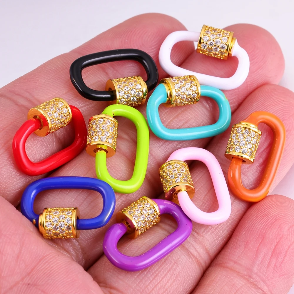 アクセサリー ru/ri Juya Handmade Decorative Colorful Spiral Fasteners Carabiner