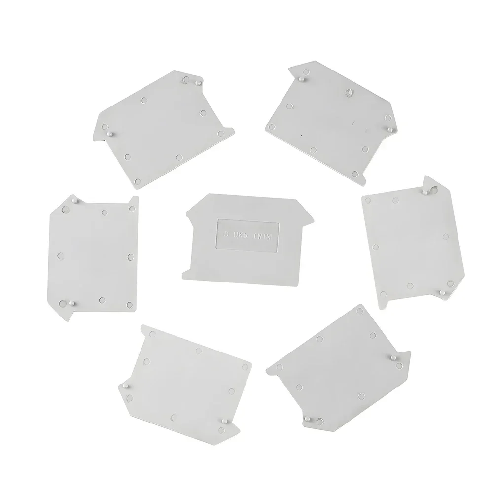 100Pcs D-UK5-TWIN For UK5-TWIN Din Rail Terminal Block Accessories End Cover Plate Caps