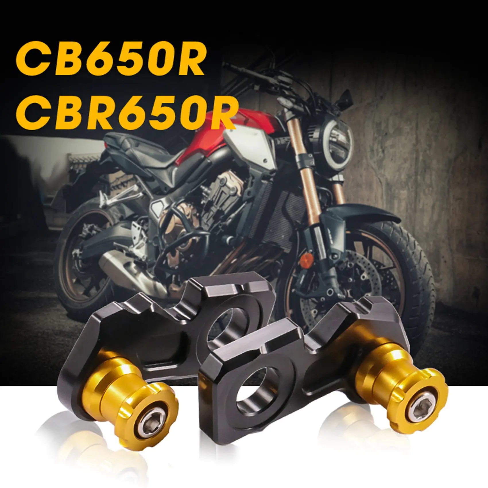 

2Pcs Motorcycle Spools Slider Rear Wheel Axle Slider Swingarm Spools Stand Screws Accessories for Honda CB650R CBR650F C