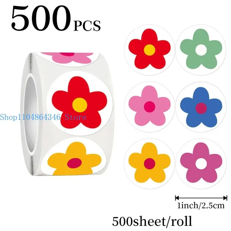5asd 500Pcs Flower Sticker Kids Motivational Sticker For Journal Scrapbooking Package