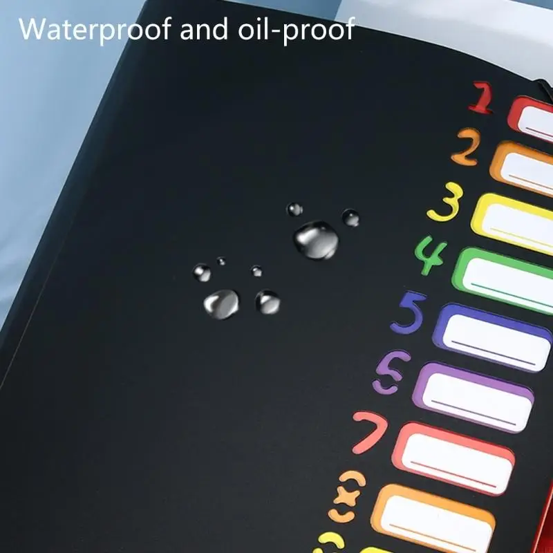 Set of 2pcs Expanding File Folder System 12 Compartments Waterproof Organiser Case for School and Office Supplies K1KF