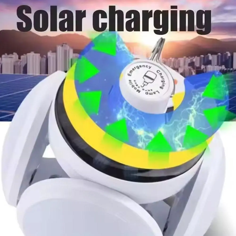 Camping Led lumière de secours solaire Rechargeable Portable Camping lumières en plein air randonnée d'urgence barbecue R5x9