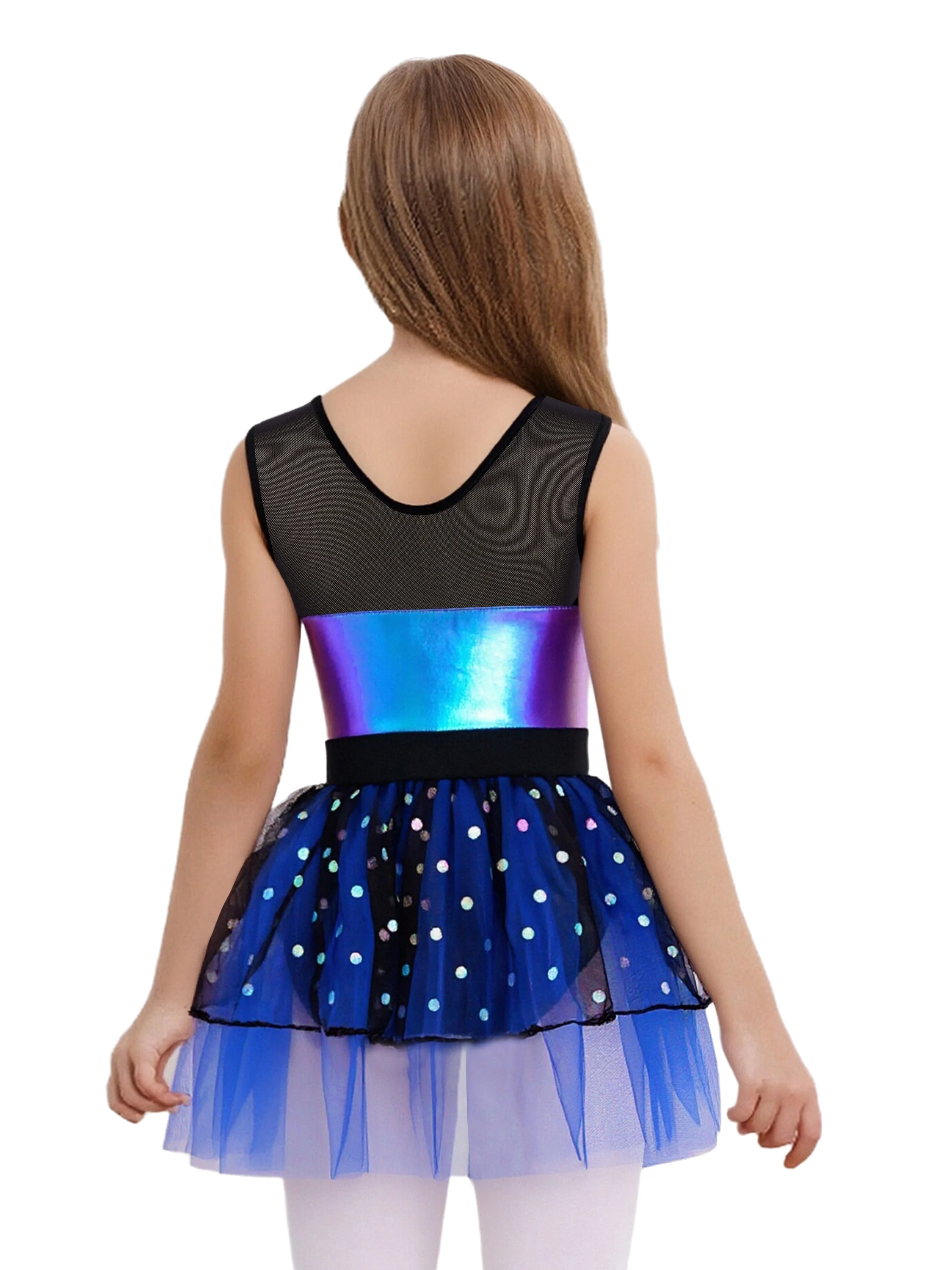 أطفال بنات الباليه توتو فستان الجمباز يوتار لامع لامع صد مودن رقص الجاز أداء زي راقصة الباليه Dancewear