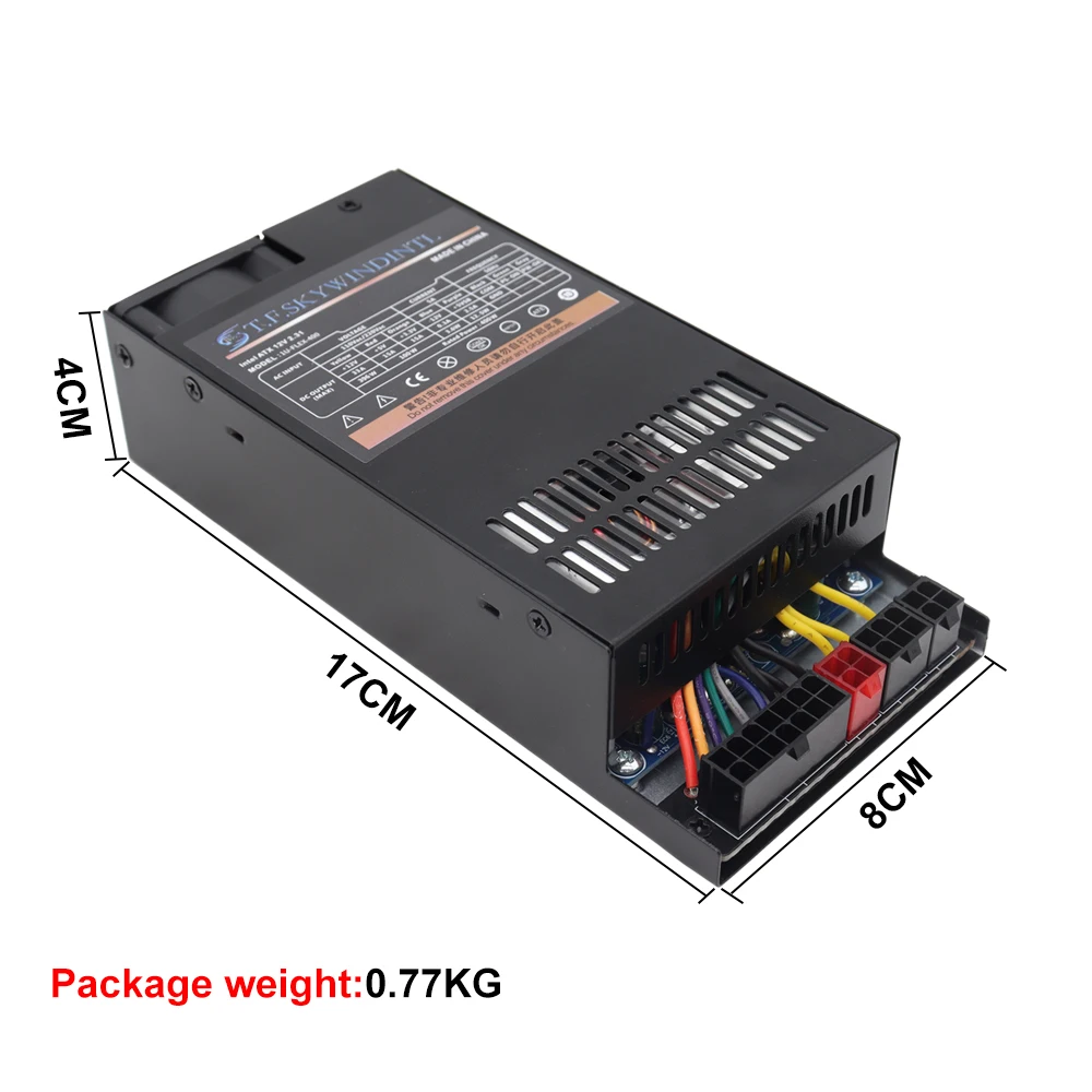 FLEX ATX 400W Full Modular Power Supply 87% Efficiency, Small 1U Gaming PSU for Mini ITX Case