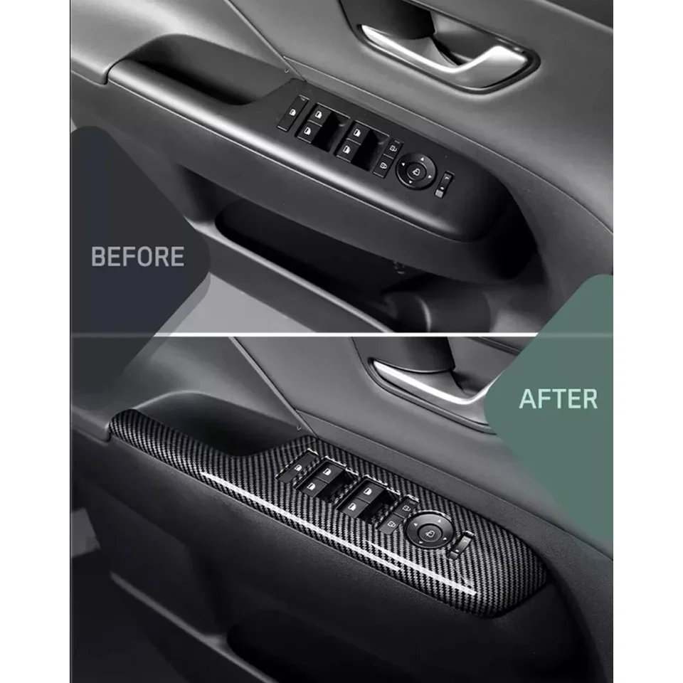 For Hyundai Kona SX2 2024-2026 Car Tuning Carbon Fiber Style Door